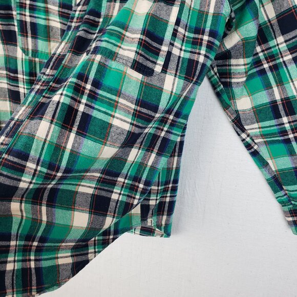 Signature 8 Plaid Flannel Shirt Button-Up size M/L Relaxed Cotton Soft - Picture 6 of 11